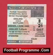 England v Scotland 1983 – Football Match Ticket
