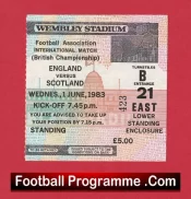 England v Scotland 1983 – Football Match Ticket