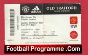 Manchester United v Manchester City 2020 – Match Ticket Man Utd