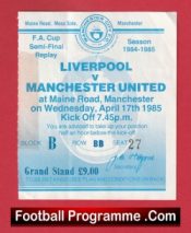 Liverpool v Manchester United 1985 – Ticket Semi Final Replay Man City