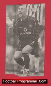 Manchester United Fabien Barthez Autographed Signed Picture