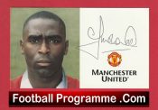 Manchester United Andy Cole Autograph Signed Club Card