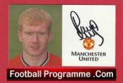 Manchester United Paul Scholes Autograph Signed Club Card