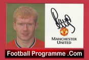 Manchester United Paul Scholes Autograph Signed Club Card