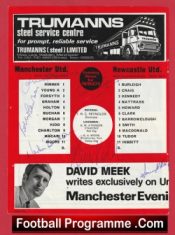 Manchester United Multi Signed Autographed Team Sheet 1973 + Charlton