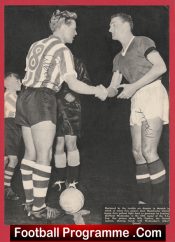 Manchester United First Game After Munich Signed Picture Both Captains