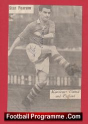 Manchester United Stan Pearson Autograph Signed Picture Man Utd 1950s