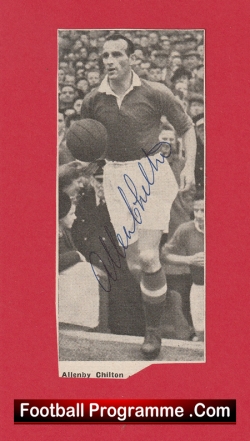  Manchester United Johnny Berry Autograph Signed Picture Man Utd Busby Babes Football Programme .COM Football Programmes Memorabilia