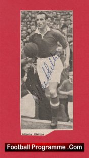 Manchester United Allenby Chilton Autograph Signed Picture Man Utd 1950s