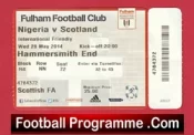 Nigeria v Scotland 2014 – Football Match Ticket Fulham