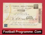 France v England 2000 – Football Match Ticket