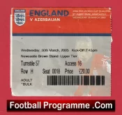 England v Azerbaijan 2005 – Football Match Ticket Newcastle