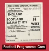 England v Scotland 1978 – Football Match Ticket Schools