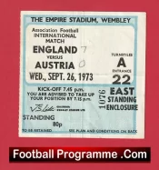 England v Austria 1973 – Football Match Ticket 7 – 0