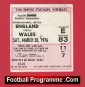 England v Wales 1976 – Football Match Ticket Schools