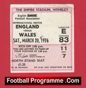 England v Wales 1976 – Football Match Ticket Schools