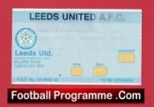 Leeds United v Manchester United 1991 – Semi Final 2nd Leg Match Ticket
