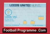 Leeds United v Manchester United 1991 – Semi Final 2nd Leg Match Ticket