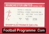 Manchester United v Chelsea 1986 – Match Ticket