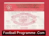 Manchester United v Portsmouth 1991 – Football Ticket