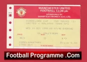 Manchester United v Halifax Town 1990 – Match Ticket