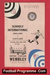 England v Scotland 1950 – Schools Wembley – Ronnie Cope + Johnny Haynes
