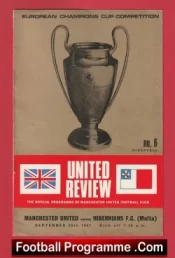 Manchester United v Hibernians 1967 – Hibs Malta – Man United