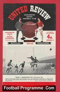  Manchester United v West Ham United 1961 - Man United Football Programme .COM Football Programmes Memorabilia