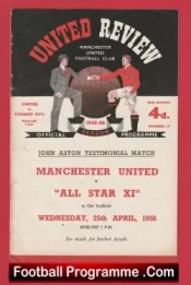 Manchester United v Cardiff City 1956 – Man Utd 55/56