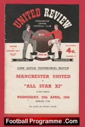 Manchester United v Cardiff City 1956 – Man Utd 55/56