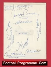 Manchester United Multi Signed Sheet Man Utd 1950’s + Matt Busby