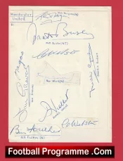 Manchester United Multi Signed Sheet Man Utd 1950’s + Matt Busby