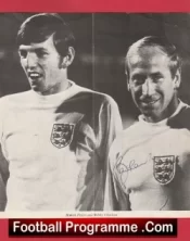 England Manchester United England Bobby Charlton Autograph Signed Picture