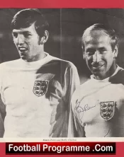 England Manchester United England Bobby Charlton Autograph Signed Picture