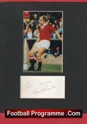 Manchester United England Bobby Charlton Autographed Signed Picture in Card Frame