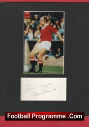 Manchester United England Bobby Charlton Autographed Signed Picture in Card Frame