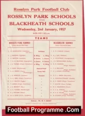 Rosslyn Park Rugby Northern Public Schools v Blackheath 1957