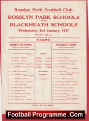 Rosslyn Park Rugby Northern Public Schools v Blackheath 1957