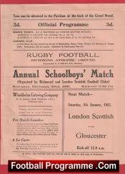 Rosslyn Park Rugby Annual Schoolboys Match Richmond 1951
