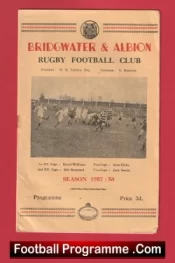 Bridgwater Albion Rugby v Weston 1957