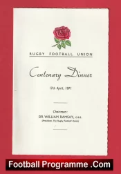 Scotland Rugby Football Union Centenary Dinner 1971 – HRH + Ramsey