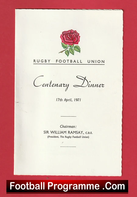Scotland Rugby Football Union Centenary Dinner 1971 - HRH + Ramsey - Image 2