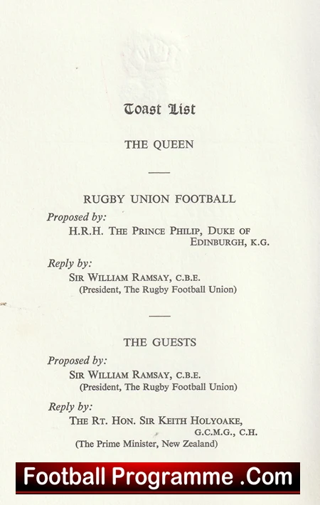Scotland Rugby Football Union Centenary Dinner 1971 - HRH + Ramsey - Image 3