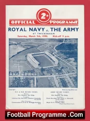Rugby Union Programme Royal Navy v Army 1938 – Twickenham
