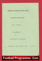 Caldicot Rugby v Stewart Lloyds 1975 – Newport Cup Final