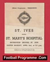 St Ives Rugby v St Marys Hospital 1960s