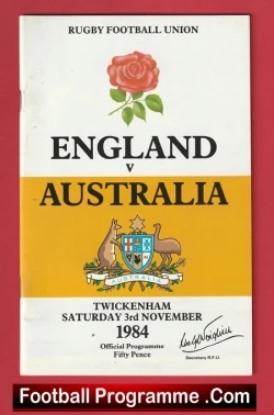  Newport Rugby v Australia 1957 Football Programme .COM Football Programmes Memorabilia