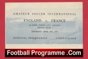 England v France 1958 – Amateur International Leeds United FC