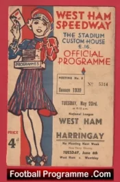 West Ham Speedway v Harringay 1939 – 1930’s Speedway Programme