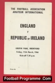 England v Ireland 1966 – Amateur Intenational Brentford FC